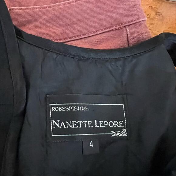 Vintage Nanette Lepore Robespierre Black Mini Dress - Picture 5 of 6